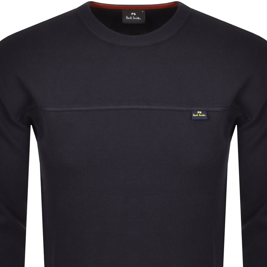 Alternative Image for ProductPS By Paul Smith Knitted Crew Neck Sweatshirt Navy2